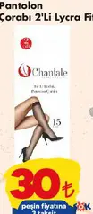 CHANTALE PANTOLON ÇORABI 2'Lİ LYCRA FİT fiyat ve kampanya bilgisi
